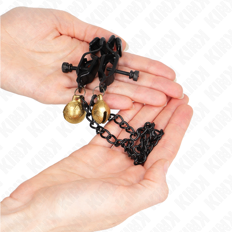 KINK - FLAT CHAIN NIPPLE CLAMPS AND BELL SILVER 30 CM - slika 3