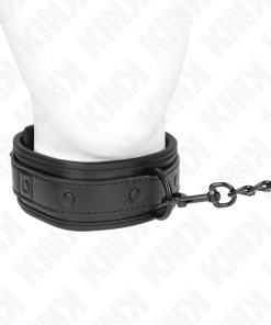 KINK - NEOPRENE BONDAGE COLLAR MODEL 2 WITH BELT 78 CM ADJUSTABLE 37.5 X 49.5 CM - slika 3