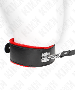 KINK - NECKLACE WITH BELT 116 CM WITH RED LEATHER STRAP ADJUSTABLE 40-48 CM X 6 CM - slika 3