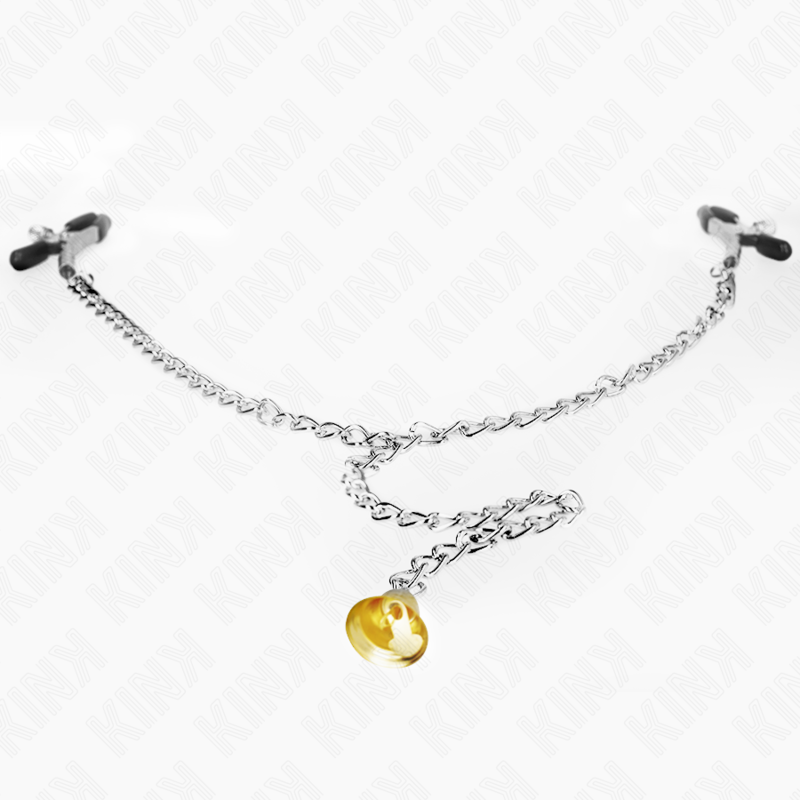 KINK - CHAIN NIPPLE CLAMPS WITH HORN PENDANT 30 CM - slika 3