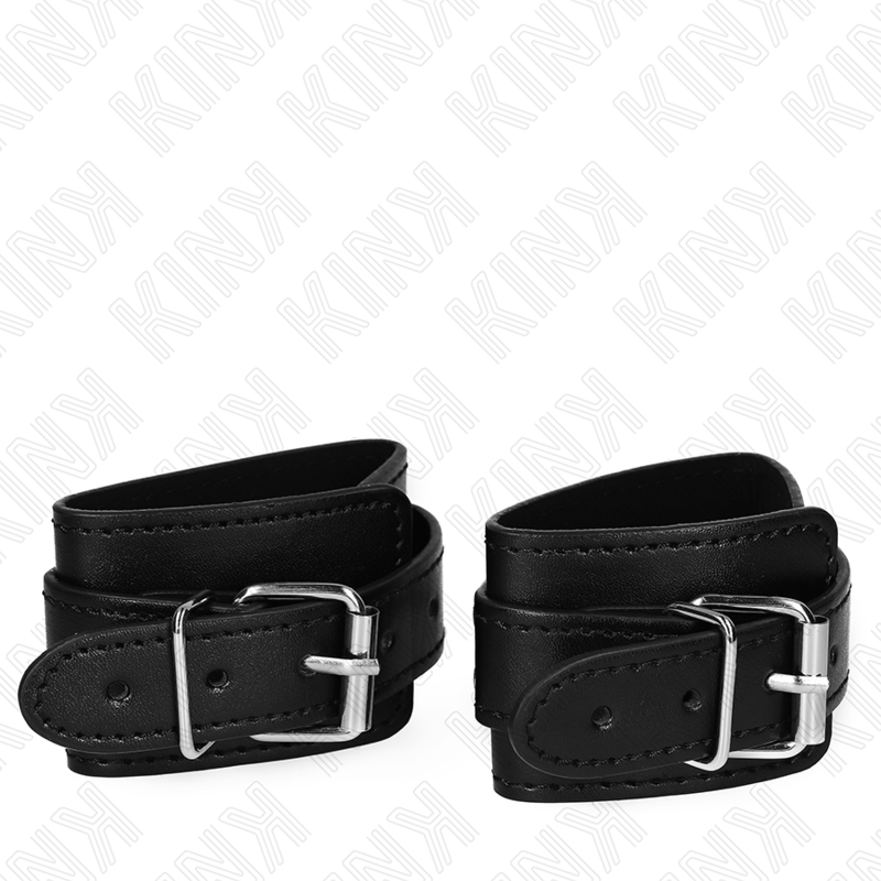 KINK - LOCKABLE DUNGEON WRIST RESTRAINTS BLACK ADJUSTABLE 21-28 CM X 5.5 CM - slika 2