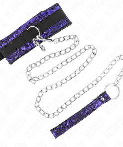 KINK - SHORT VELVET LACE NECKLACE WITH BELT 105 CM WITH NYLON TRIM 44 X 5.5 CM - slika 2