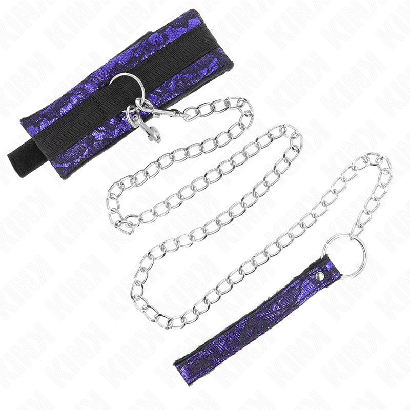 KINK - SHORT VELVET LACE NECKLACE WITH BELT 105 CM WITH NYLON TRIM 44 X 5.5 CM - slika 2