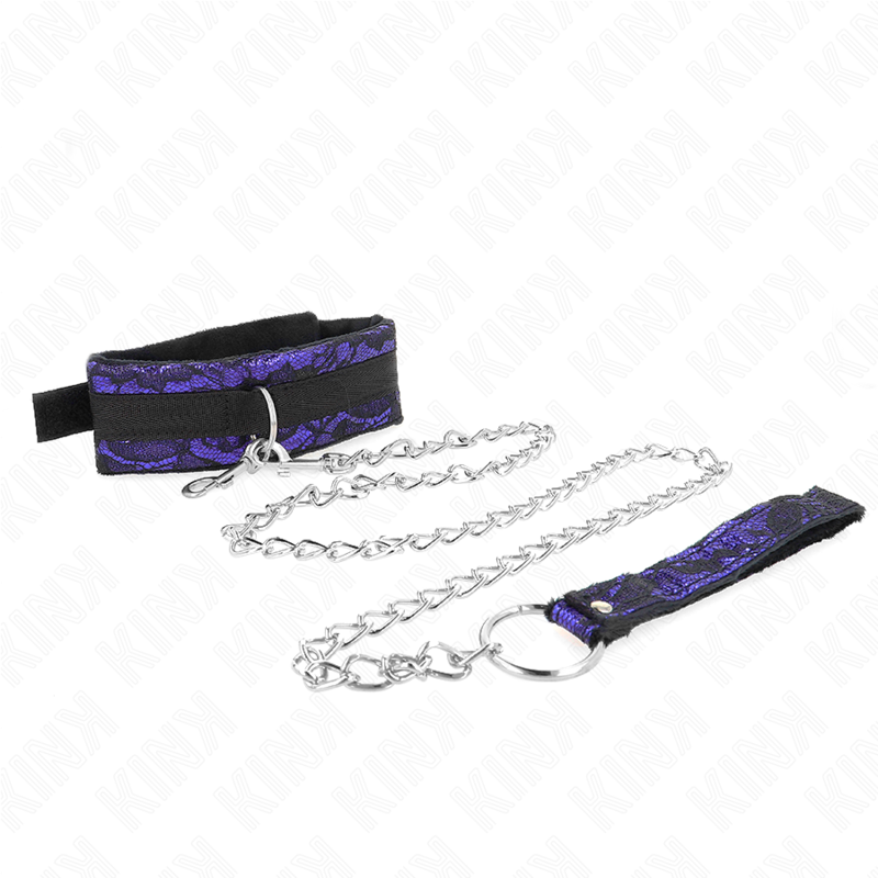 KINK - SHORT VELVET LACE NECKLACE WITH BELT 105 CM WITH NYLON TRIM 44 X 5.5 CM - slika 3