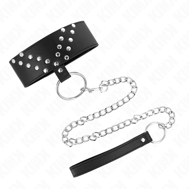 KINK - NECKLACE WITH BELT 65 CM WITH V RIVET ADJUSTABLE 36-43 CM X 5 CM - slika 2