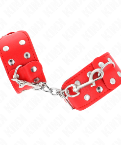 Alternative view of KINK - WRISTBANDS WITH DOUBLE LINE OF ADJUSTABLE STUDS RED