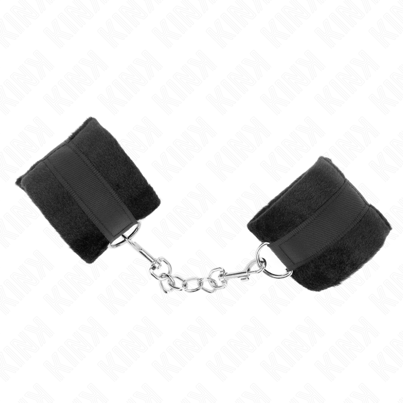 KINK - BEGINNER FUR HAND CUFFS BLACK 30 X 7 CM - slika 2