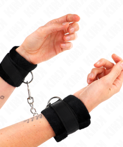KINK - BEGINNER FUR HAND CUFFS BLACK 30 X 7 CM - slika 3