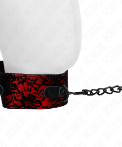 KINK - LACE NECKLACE WITH BELT WITH REAL LEATHER BELT 105 CM / 44 X 5.5 CM