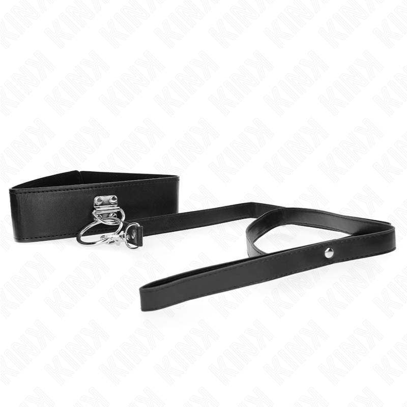 KINK - STUDDED LEASH 116 CM COLLAR WITH LEATHERETTE STRAP 50 X 5 CM - slika 3