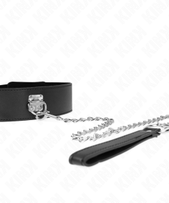 KINK - NECKLACE WITH BELT 65 CM WITH WIDE BLACK STRAP ADJUSTABLE 33.5-41 CM X 5 CM - slika 3