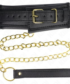 KINK - NECKLACE WITH SPONGE IMITATION LEATHER STRAP MODEL 1 ADJUSTABLE 37-54 CM X 3 CM - slika 3