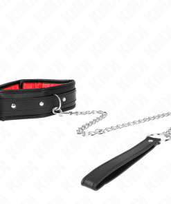 Alternative view of KINK - NECKLACE WITH SPONGE IMITATION LEATHER STRAP MODEL 3 ADJUSTABLE 37-54 CM X 3 CM