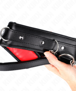 KINK - NECKLACE WITH SPONGE IMITATION LEATHER STRAP MODEL 3 ADJUSTABLE 37-54 CM X 3 CM - slika 3