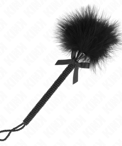 Alternative view of KINK - NYLON ROPE WAND WITH TICKLE FEATHERS AND BLACK BOW 25 CM