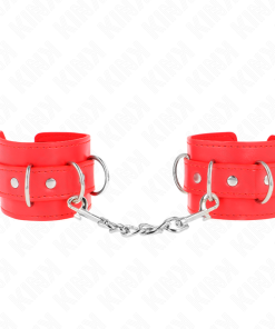 Alternative view of KINK - 3 D-RING WRIST RESTRAINTS ADJUSTABLE RED 17.5-25 CM X 6 CM