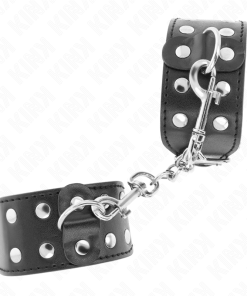 KINK - WRISTBANDS WITH DOUBLE LINE OF ADJUSTABLE STUDS BLACK - slika 3