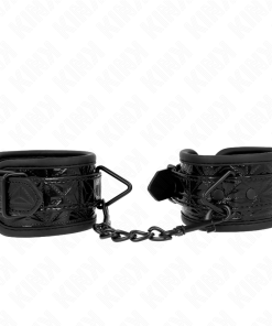 Alternative view of KINK - DIAMOND PATTERN WRIST RESTRAINTS BLACK ADJUSTABLE 17-26 CM X 5.5 CM
