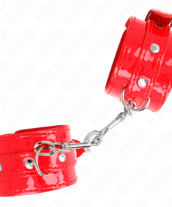 KINK - SHINY HAND CUFFS RED ADJUSTABLE 23-33 CM - slika 3