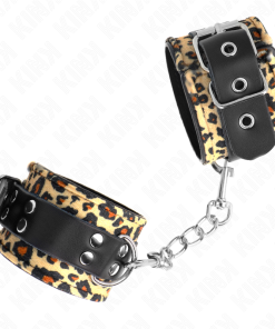 KINK - LEOPARD REAL LEATHER WRIST RESTRAINT ADJUSTABLE 18-29 CM X 5.5 CM - slika 3