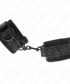 KINK - DARK LACE COVERED WRIST CUFFS NEOPRENE ADJUSTABLE BLACK 20-29 CM X 5 CM - slika 3