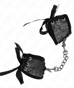 KINK - SCANDAL WRIST RESTRAINTS BLACK LACE DETAILS 24.5 CM X 6.5 CM - slika 3