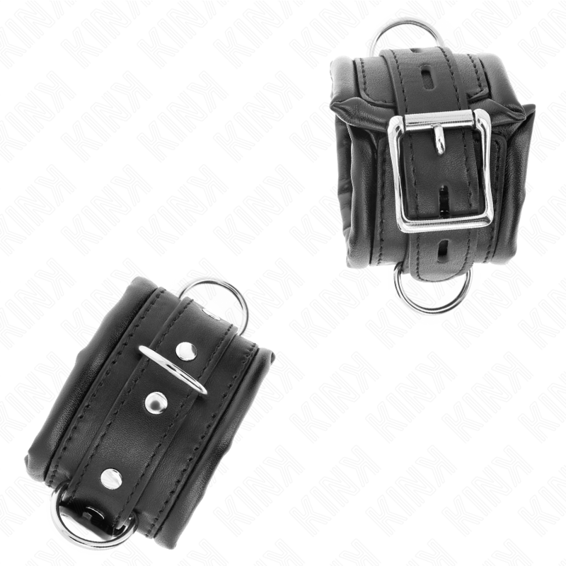 KINK - HEAVY WRIST RESTRAINTS WITH BLACK FUR LINED ADJUSTABLE 20-30 CM X 6 CM - slika 3