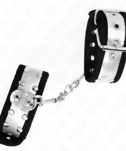 KINK - THIN WRIST RESTRAINTS BLACK / SILVER 30 X 4 CM - slika 3