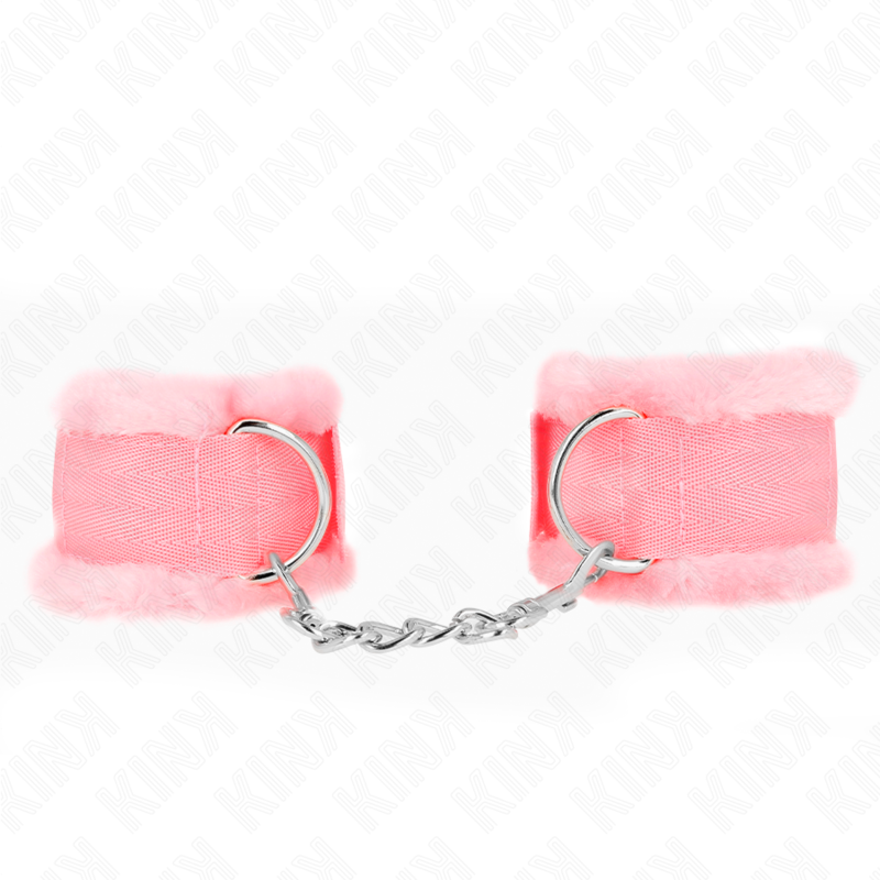 KINK - FURRY LINED WRIST RESTRAINTS PINK ADJUSTABLE 17-31 CM X 7 CM - slika 2