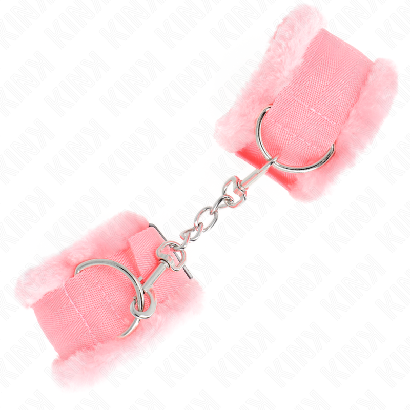 KINK - FURRY LINED WRIST RESTRAINTS PINK ADJUSTABLE 17-31 CM X 7 CM - slika 3