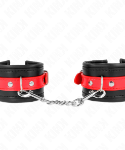 KINK - WRIST RESTRAINTS BLACK WITH RED BELT ADJUSTABLE 17-28 CM X 6 CM - slika 2
