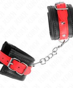 KINK - WRIST RESTRAINTS BLACK WITH RED BELT ADJUSTABLE 17-28 CM X 6 CM - slika 3