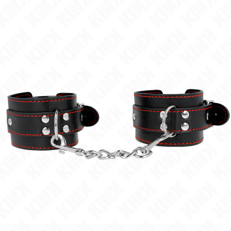 KINK - WRIST RESTRAINTS BLACK WITH RED LINING ADJUSTABLE 20-28 CM X 5.5 CM - slika 2