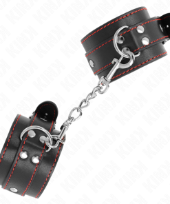 KINK - WRIST RESTRAINTS BLACK WITH RED LINING ADJUSTABLE 20-28 CM X 5.5 CM - slika 3