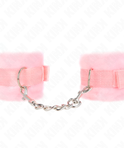 Alternative view of KINK - BEGINNER FUR HAND CUFFS PINK 30 X 7 CM