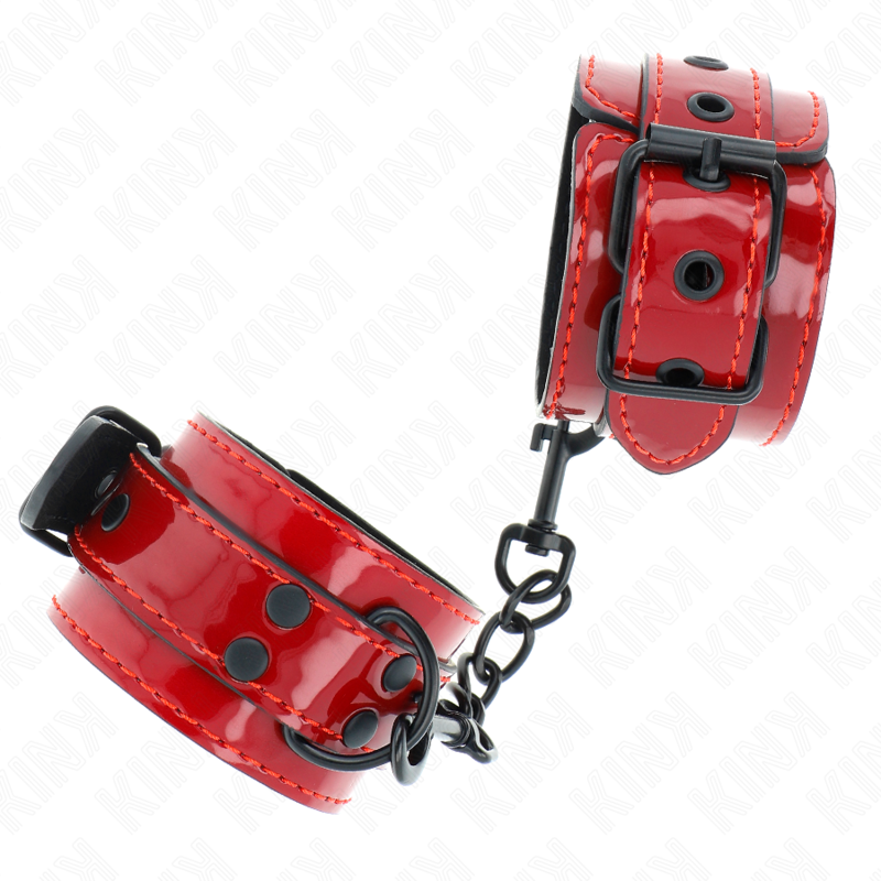 KINK - DARK RED WRIST CUFFS 23 X 5 CM - slika 3