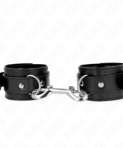 Alternative view of KINK - WRIST RESTRAINTS-SINGLE RIVET ROW BLACK ADJUSTABLE 17-28 CM X 5 CM