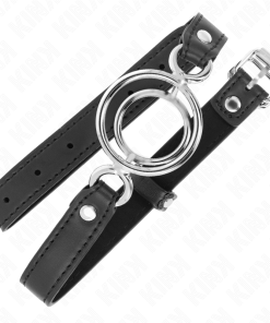 Alternative view of KINK - GAG WITH MULTIPLE O-RINGS 5 CM BLACK 63 X 2.5 CM