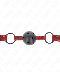 KINK - SHINY LEATHERETTE BALL 4.5 CM GAG 63.5 X 2 CM ADJUSTABLE 41 X 59 CM - slika 3