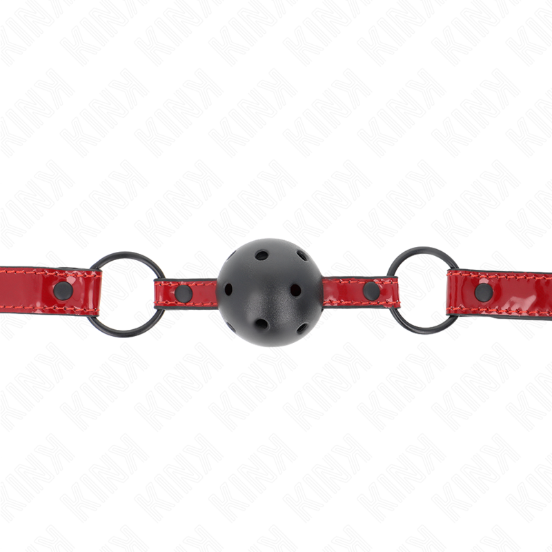 KINK - SHINY LEATHERETTE BALL 4.5 CM GAG 63.5 X 2 CM ADJUSTABLE 41 X 59 CM - slika 3