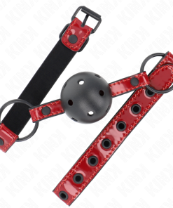 KINK - SHINY LEATHERETTE BALL 4.5 CM GAG 63.5 X 2 CM ADJUSTABLE 41 X 59 CM - slika 2