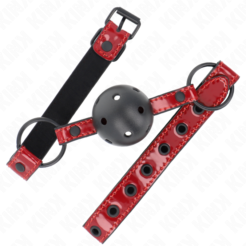 KINK - SHINY LEATHERETTE BALL 4.5 CM GAG 63.5 X 2 CM ADJUSTABLE 41 X 59 CM - slika 2