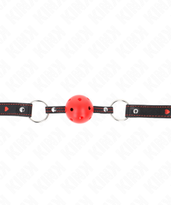 KINK - HOLLOW HARD RED BALL GAG MODEL 2 65 x 2.5 CM - slika 3