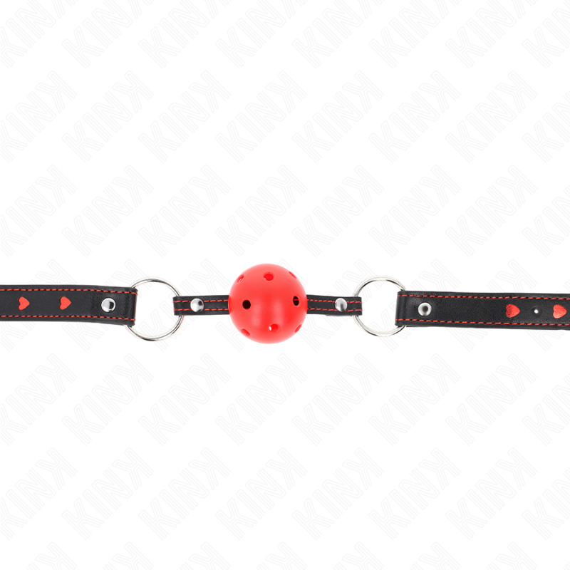 KINK - HOLLOW HARD RED BALL GAG MODEL 2 65 x 2.5 CM - slika 3