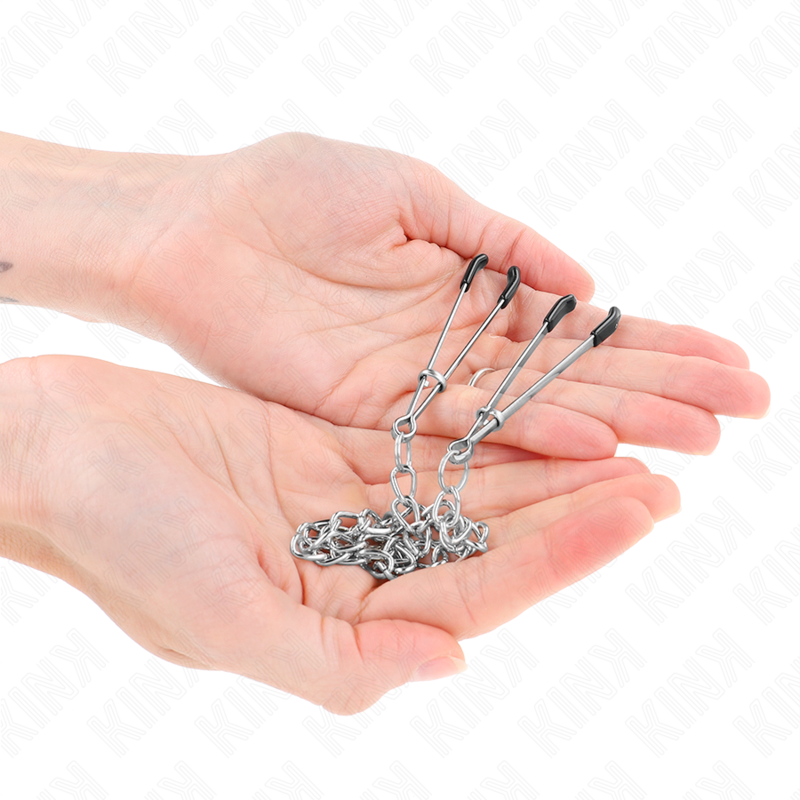 KINK - THIN NIPPLE CLAMPS WITH THICK CHAIN 30 CM - slika 3