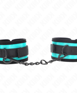 Alternative view of KINK - HOOK AND LOOP NYLON BIND WRIST RESTRAINTS BLACK-BLUE ADJUSTABLE 18-32 CM X 5 CM