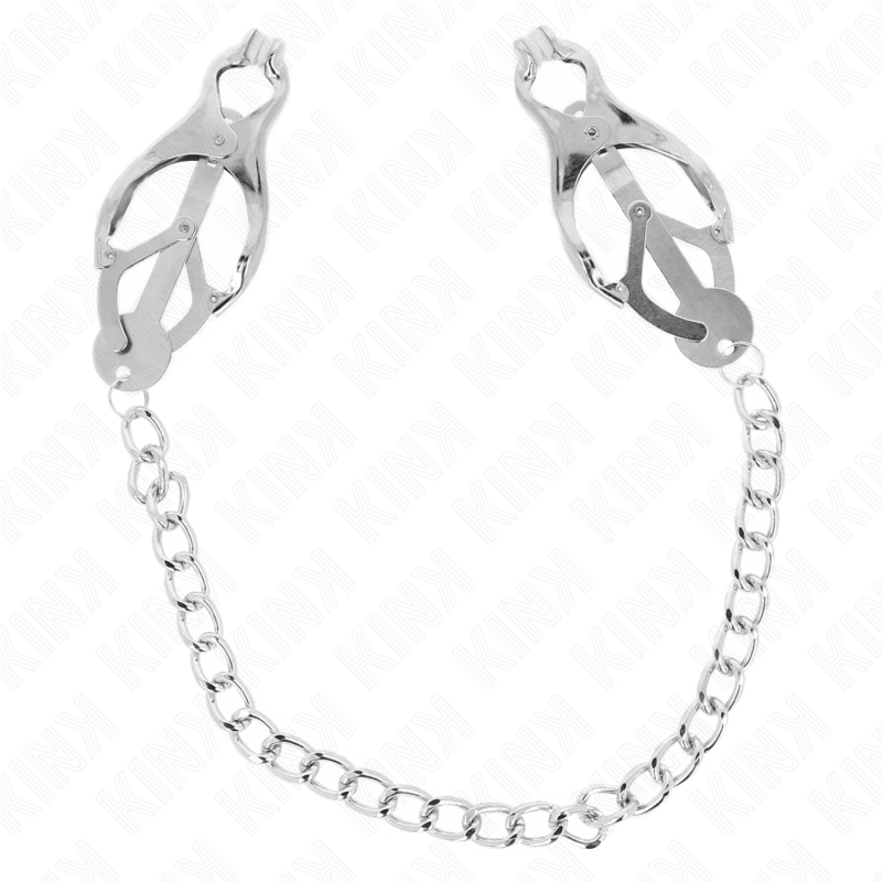KINK - JAPANESE CLOVER NIPPLE CLAMPS WITH CHAIN SILVER 30 CM - slika 2