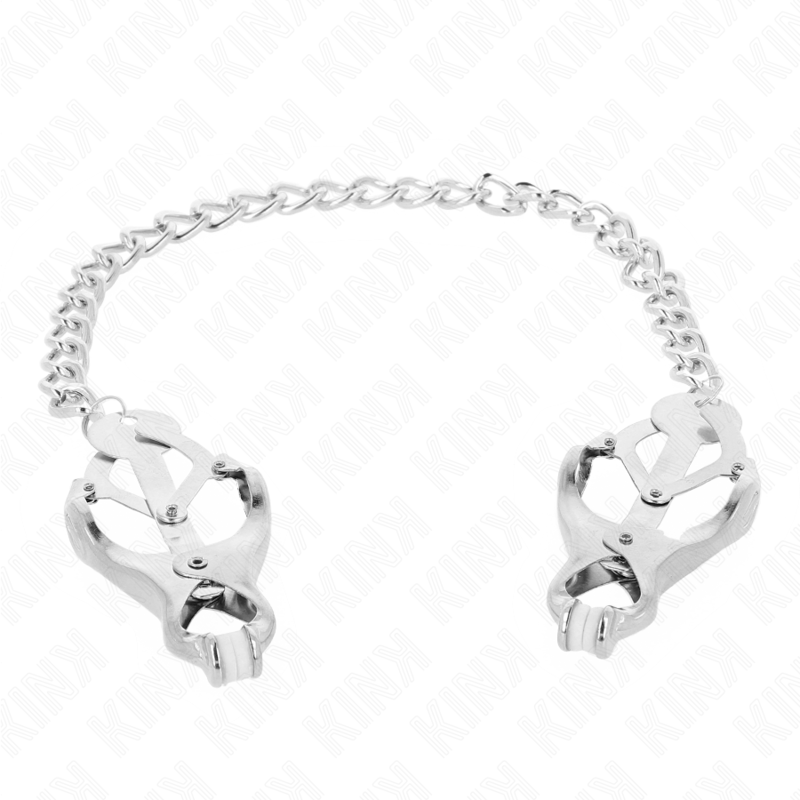 KINK - JAPANESE CLOVER NIPPLE CLAMPS WITH CHAIN SILVER 30 CM - slika 3