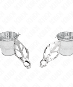 KINK - JAPANESE CLOVER NIPPLE CLAMPS WITH BUCKETS SILVER - slika 3