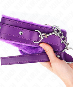 KINK - COLLAR WITH LEASH 65 CM WITH RESTRICTIONS PURPLE 36-42 CM X 5.5 CM - slika 3